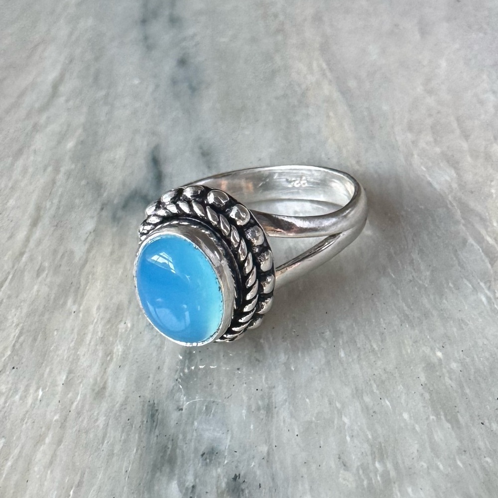 NWOT Sundance Ethereal Skies Ring, Blue Chalcedony, Sterling Silver - Picture 2 of 5